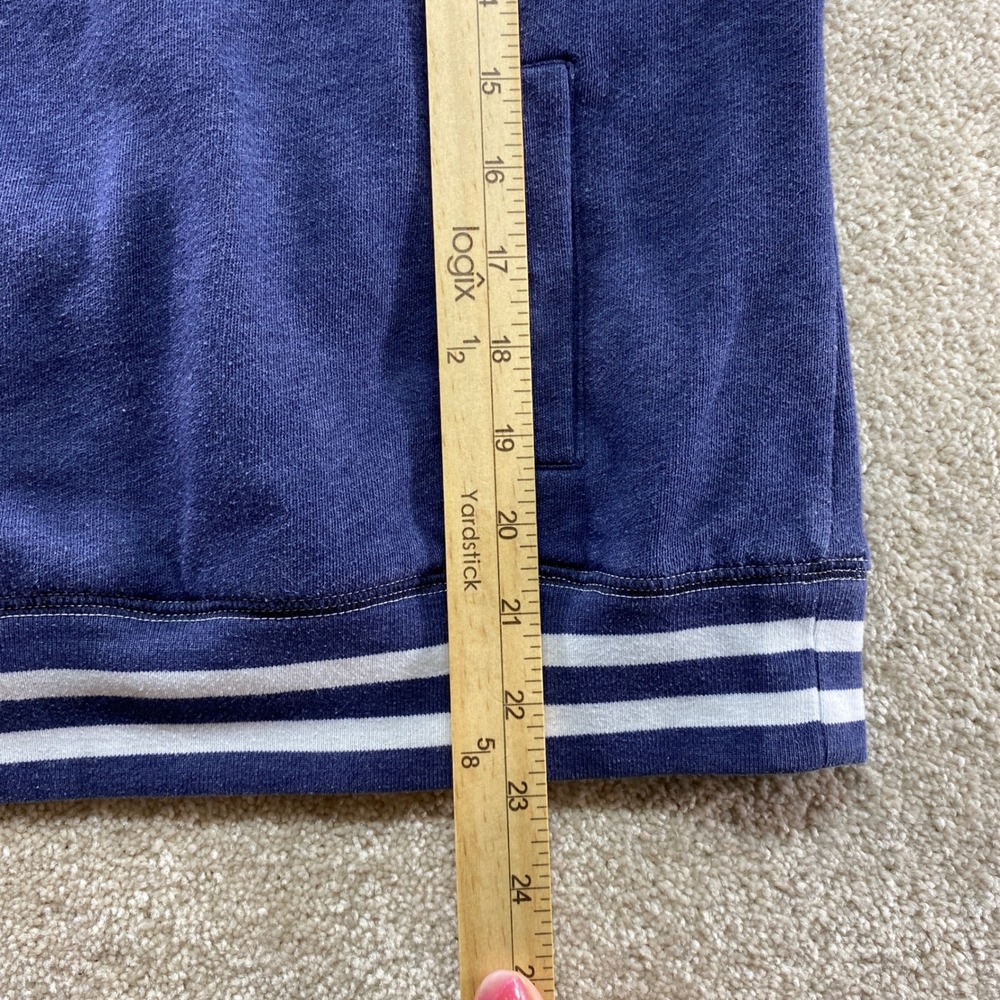 PINK Victoria's Secret Quarter Zip Pullover Womens Small Blue Excellent Striped - Picture 5 of 11